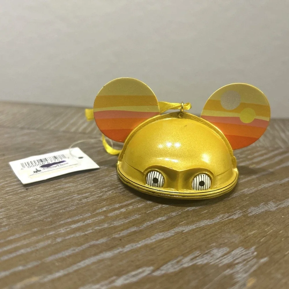 Disney Parks Star Wars C3PO Mickey Ears Hat Christmas Ornament